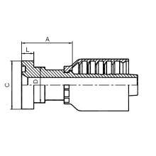 Adaptador de manguera de una pieza SAE Flange 3000psi (87311Y)